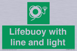 Lifebuoy with line and light
